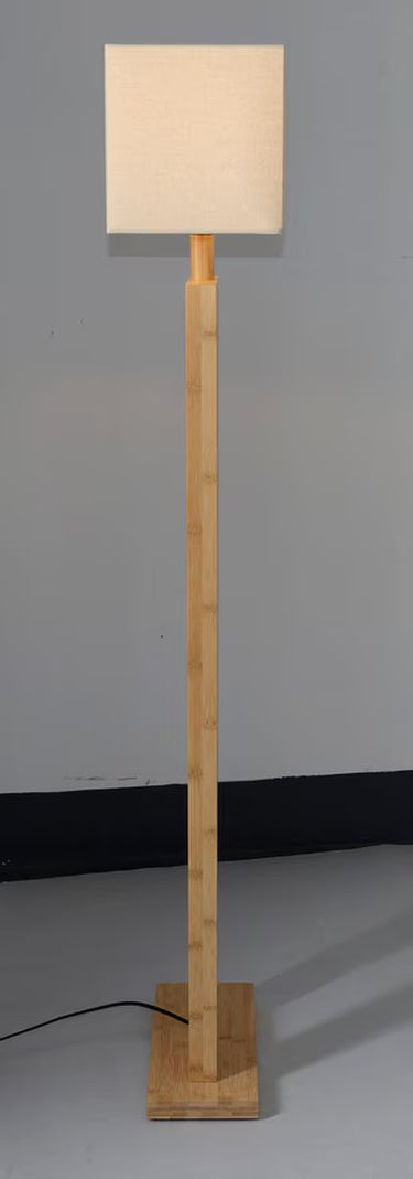 Bamboo & Linen Floor Lamp 2 - Natural at Online8 Furniture Auckland NZ