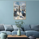 Seaside Stroll Hand-Painted Framed Canvas at Online8 Furniture Auckland NZ