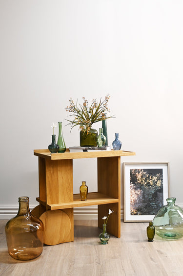 Quita Fluted Bottle 18cm Khaki Olive styled