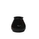Hurricane Small Black glass vase candle holder