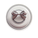 White & Silver Ribbon Trinket Box lid detail