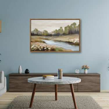 Winding River Wall Art in living room