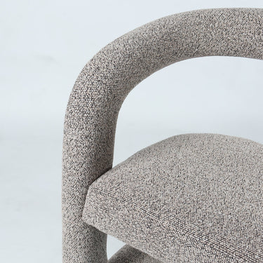 Crescent Dining Chair in Mocha Stone - upholstery detail