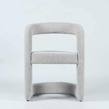 Crescent Dining Chair in Pebble Grey - angled view