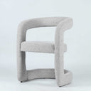 Crescent Dining Chair in Pebble Grey - front view