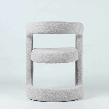 Crescent Dining Chair in Pebble Grey - back view