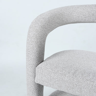 Crescent Dining Chair in Pebble Grey - upholstery detail