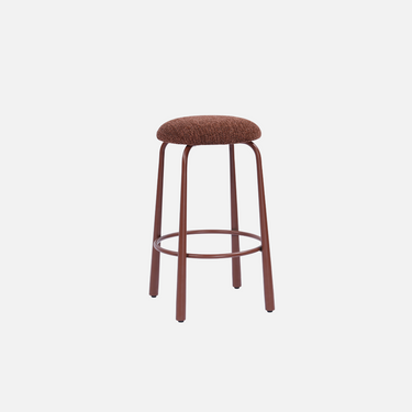 Barry Barstool in Pebble Terracotta with powder coated steel frame