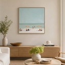 Nothing Urgent Print framed canvas art styled on a wall