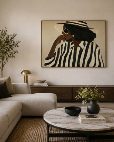 As Per Print framed canvas art styled on a wall