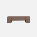 Malfi Bench in camel boucle with curved form