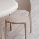 Cali Stackable Chair with a gently curved seat