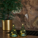 SIRIUS Lucy LED Glass Trees S/2 - Green