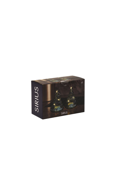 SIRIUS Lucy LED Glass Trees S/2 - Green