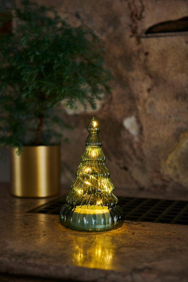 SIRIUS Lucy LED Glass Tree H165 - Green