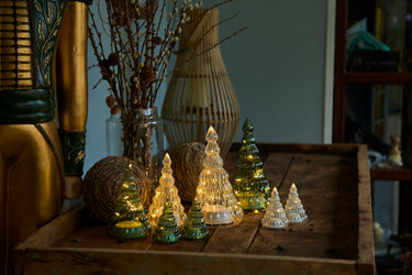 SIRIUS Lucy LED Glass Trees S/2 - Clear