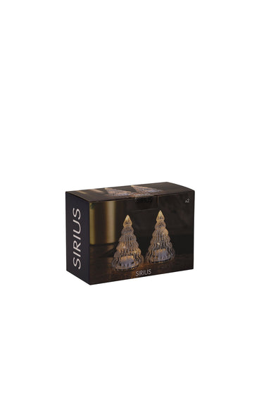 SIRIUS Lucy LED Glass Trees S/2 - Clear