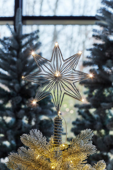 SIRIUS Chloe LED Christmas Tree Topper - Silver