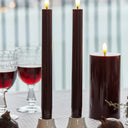SIRIUS Sille Crown Taper Candles S/2 - Bordeaux