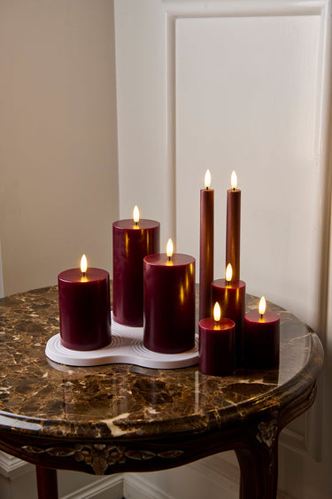 SIRIUS Sille Rechargeable Taper Candles S/2 - Bordeaux