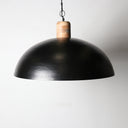 Round Dome Pendant 82cm Black Outside Gold Inside
