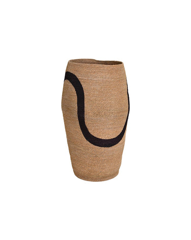 KINTU COLLECTION Elinna Basket - Natural w/Chocolate Wave alternate view