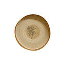 KINTU COLLECTION Sprig Wall Art/Tray - Natural w/Mustard Rim
