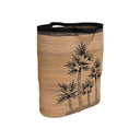 KINTU COLLECTION Linnae Oval Basket - Natural w/Black Palms