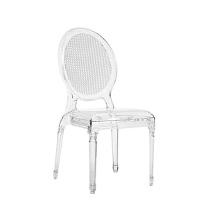 Clear Balloon Back Dining Chair Indoor/Outdoor