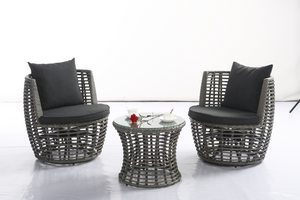 Zara 3 Pc Swivel Chair Set - Outdoor