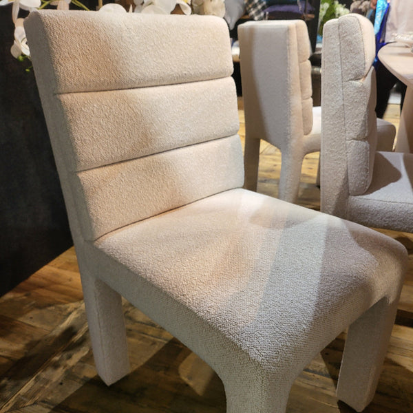 Accord Boucle Dining Chair side view — Online8 NZ