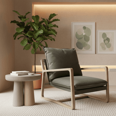 Acer Lounge Chair - Army Green at Online8 Furniture Auckland NZ