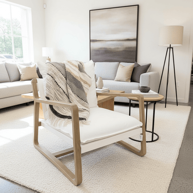 Acer Lounge Chair - Ivory at Online8 Furniture Auckland NZ