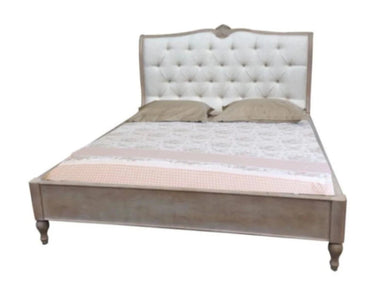 Adele King Bed Frame - Grey Wash at online8 furniture store Auckland
