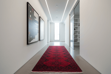 Afghan Andkhoy Hand Knotted Runner 300x80 at online8 furniture store Auckland