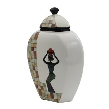 African Decorative Vase - Large at online8 furniture store Auckland