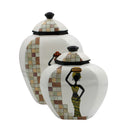 African Decorative Vase - Large at online8 furniture store Auckland