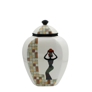 African Decorative Vase - Large at online8 furniture store Auckland