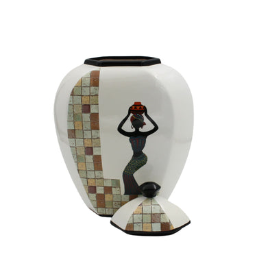 African Decorative Vase - Large at online8 furniture store Auckland