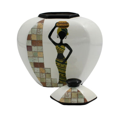African Decorative Vase - Small at online8 furniture store Auckland