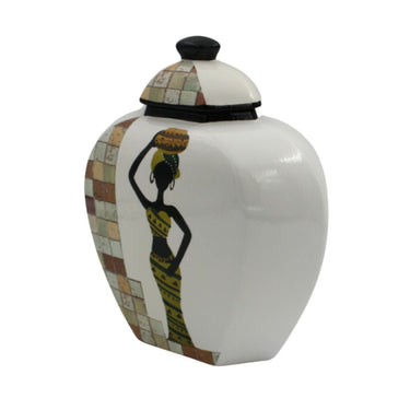 African Decorative Vase - Small at online8 furniture store Auckland
