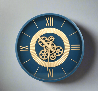 Agate Wall Clock - Royal Blue at online8 furniture store Auckland