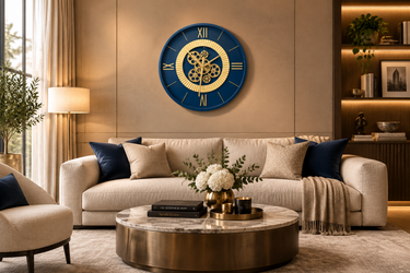 Agate Wall Clock - Royal Blue