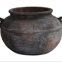 Aged Deep Umber Pot Belly Vase - Medium at online8 furniture store Auckland