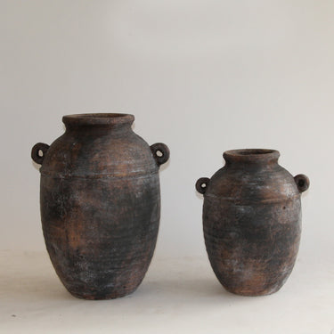 Aged Deep Umber Urn Vase - Large at online8 furniture store Auckland