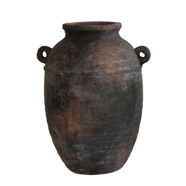 Aged Deep Umber Urn Vase - Large at online8 furniture store Auckland