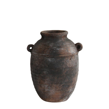 Aged Deep Umber Urn Vase - Small at online8 furniture store Auckland