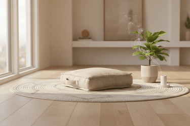 Akiiko - Hemp Meditation Cushion - Square at Online8 Furniture Auckland NZ