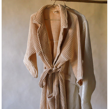 Akiiko - Pique Waffle Warp Bathrobe - Set of 2 at online8 furniture store Auckland