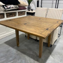 Alpine Fold Square Dining Table - Rustic Light at online8 furniture store Auckland